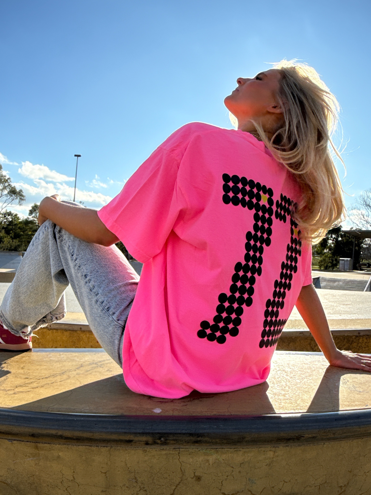 Zeven Two Unisex Neon Pink T shirt