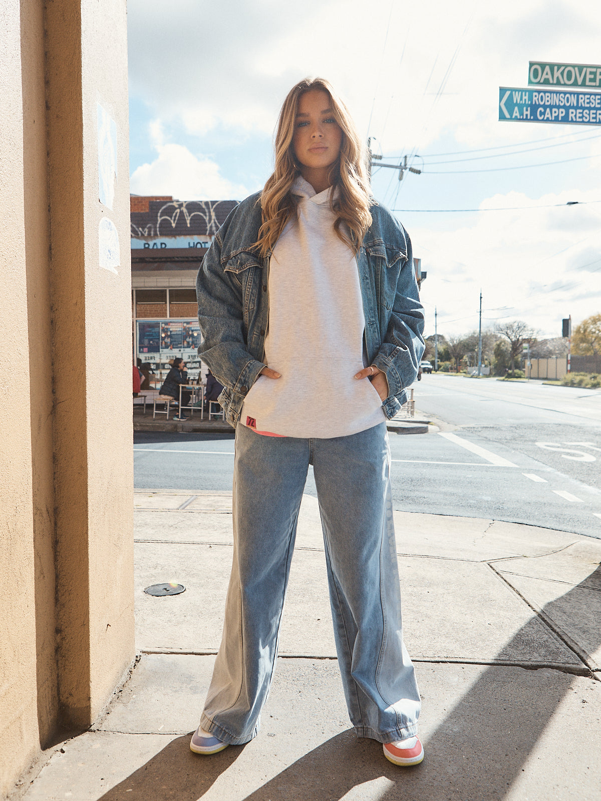 Jackson Unisex Oversized Hoodie – Grey Marle