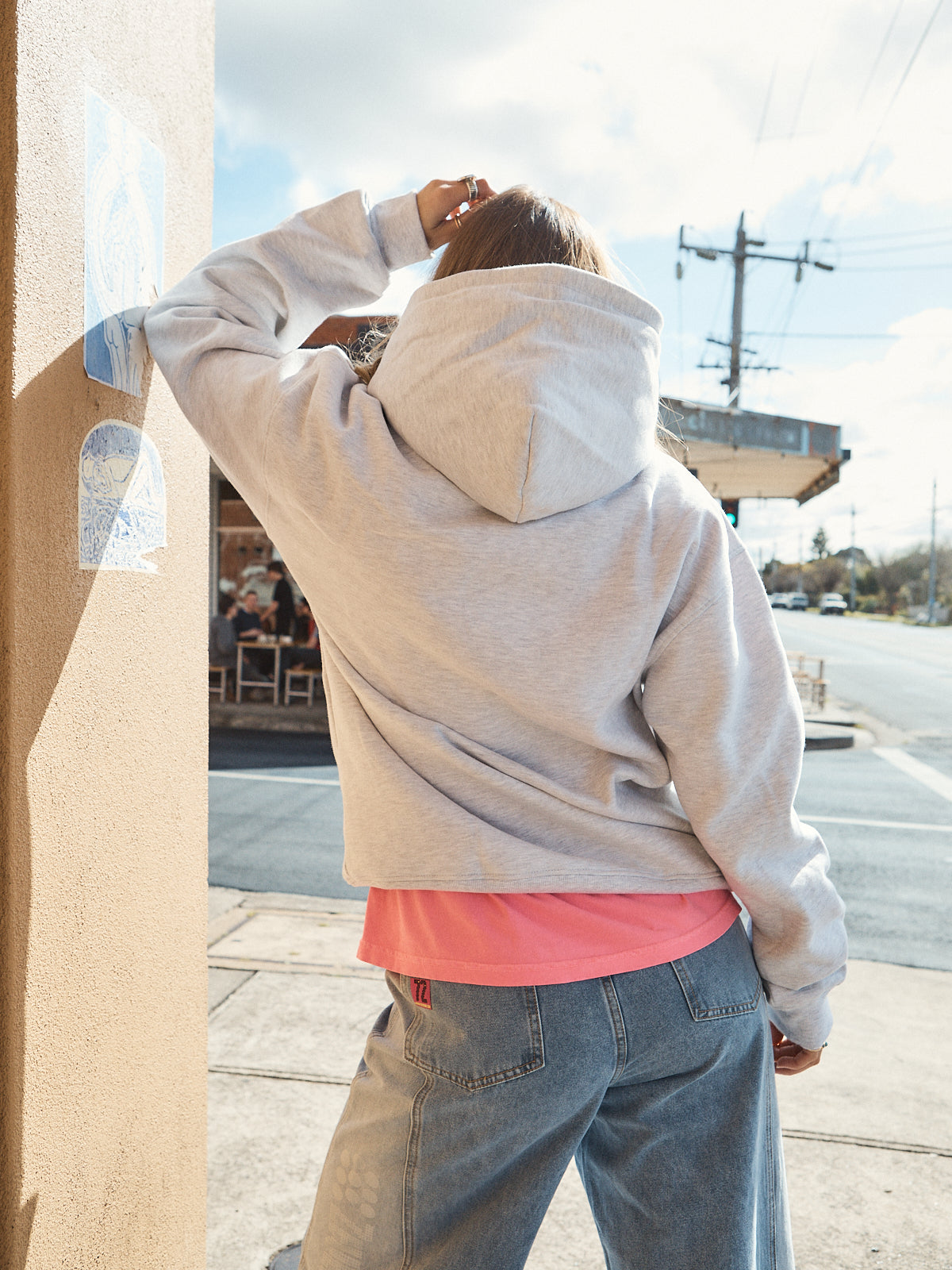 Jackson Unisex Oversized Hoodie – Grey Marle