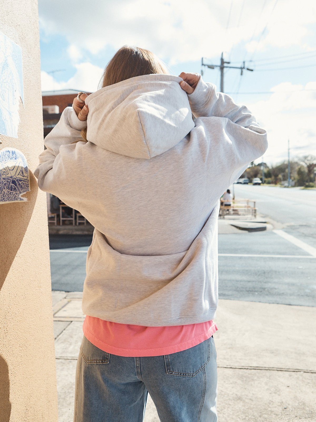 Jackson Unisex Oversized Hoodie – Grey Marle