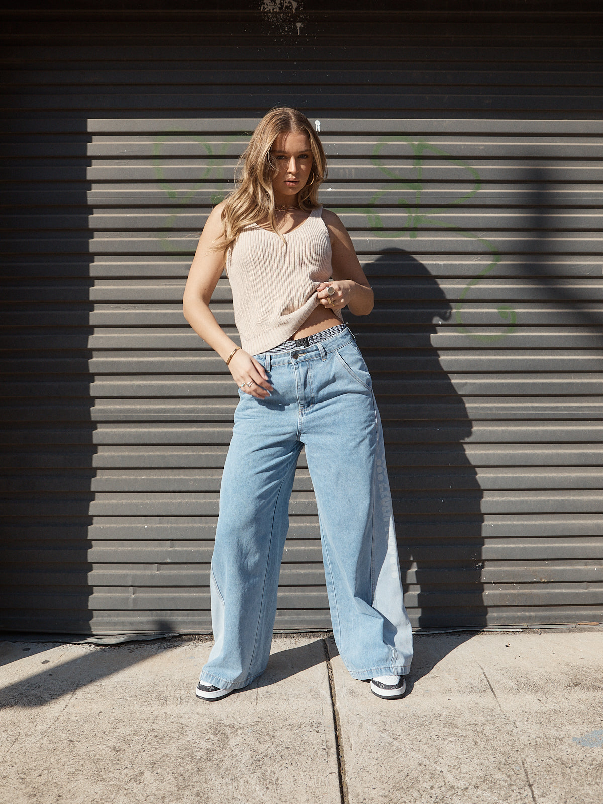Mariah Wide-Leg Jeans – Light Wash Denim