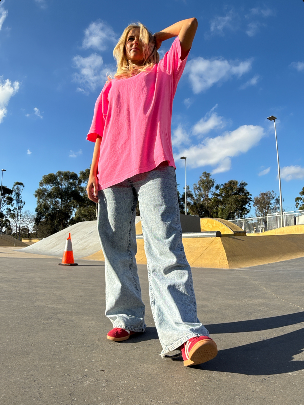 Zeven Two Unisex Neon Pink T shirt