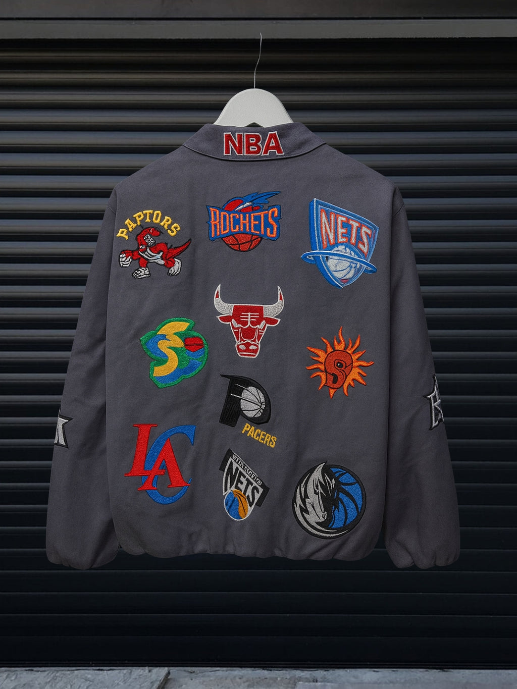 NBA Patch Jacket Collar  – Grey
