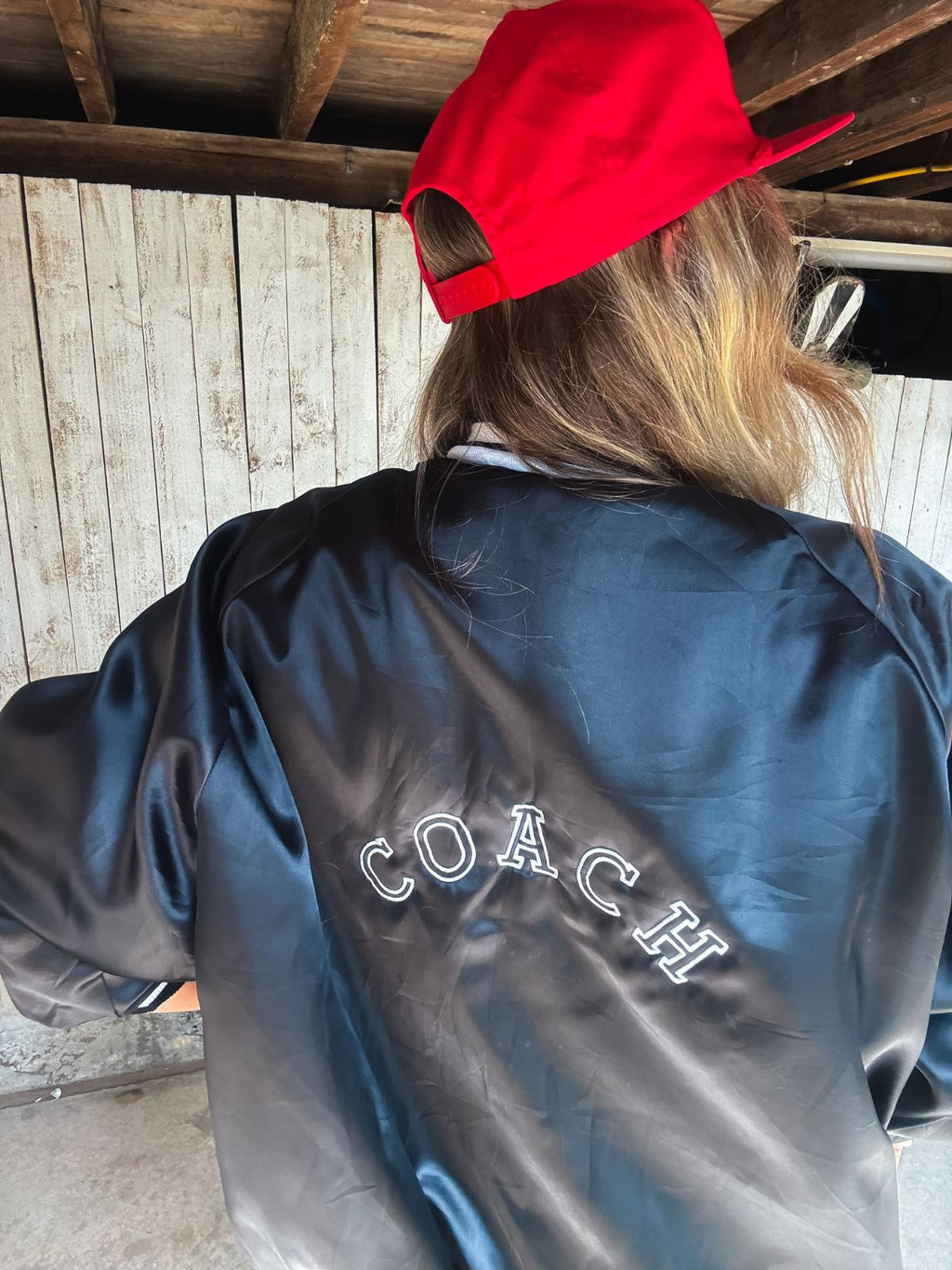 Vintage 70s–80s Satin Bomber Jacket – Retro COACH DAVE Varsity Style