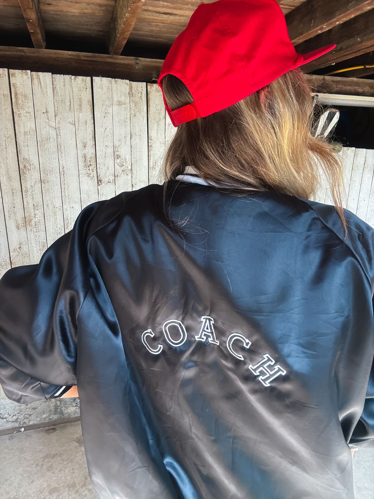 Vintage 70s–80s Satin Bomber Jacket – Retro COACH DAVE Varsity Style