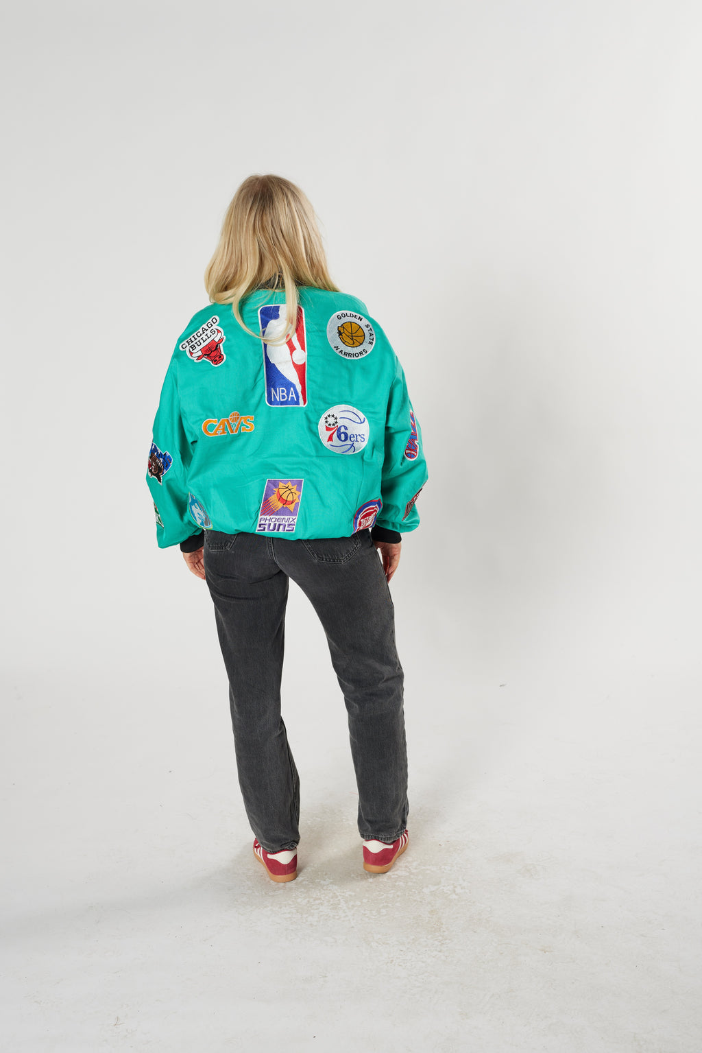 NBA Patch Bomber –  Green “Retro Varsity Vibes”