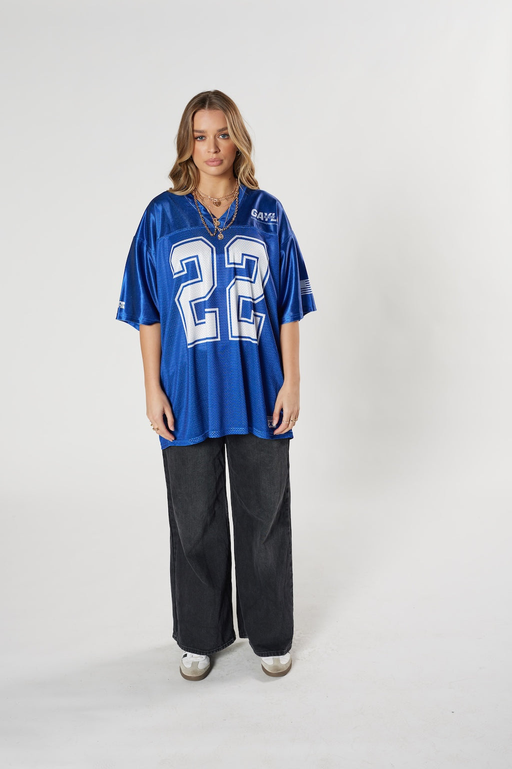 Blue Gaylor Nation Football Jersey #22
