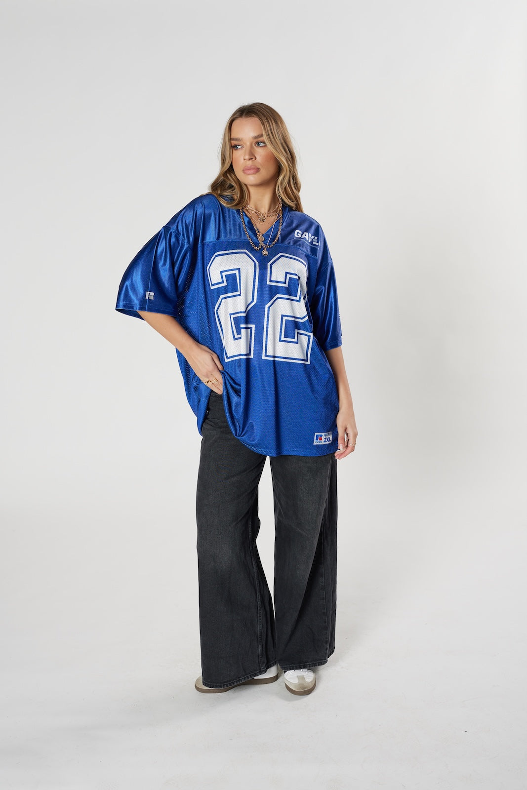 Blue Gaylor Nation Football Jersey #22