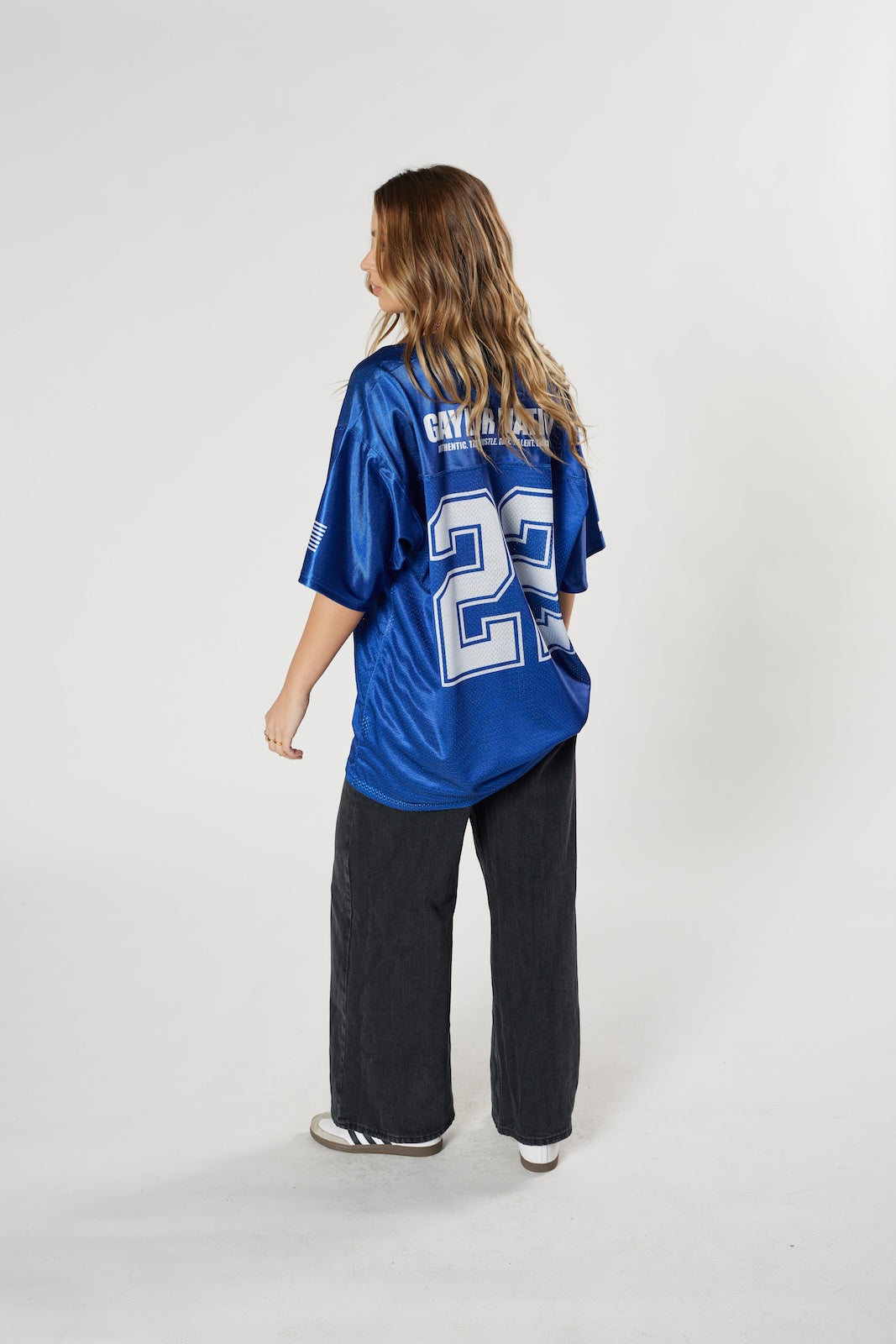 Blue Gaylor Nation Football Jersey #22