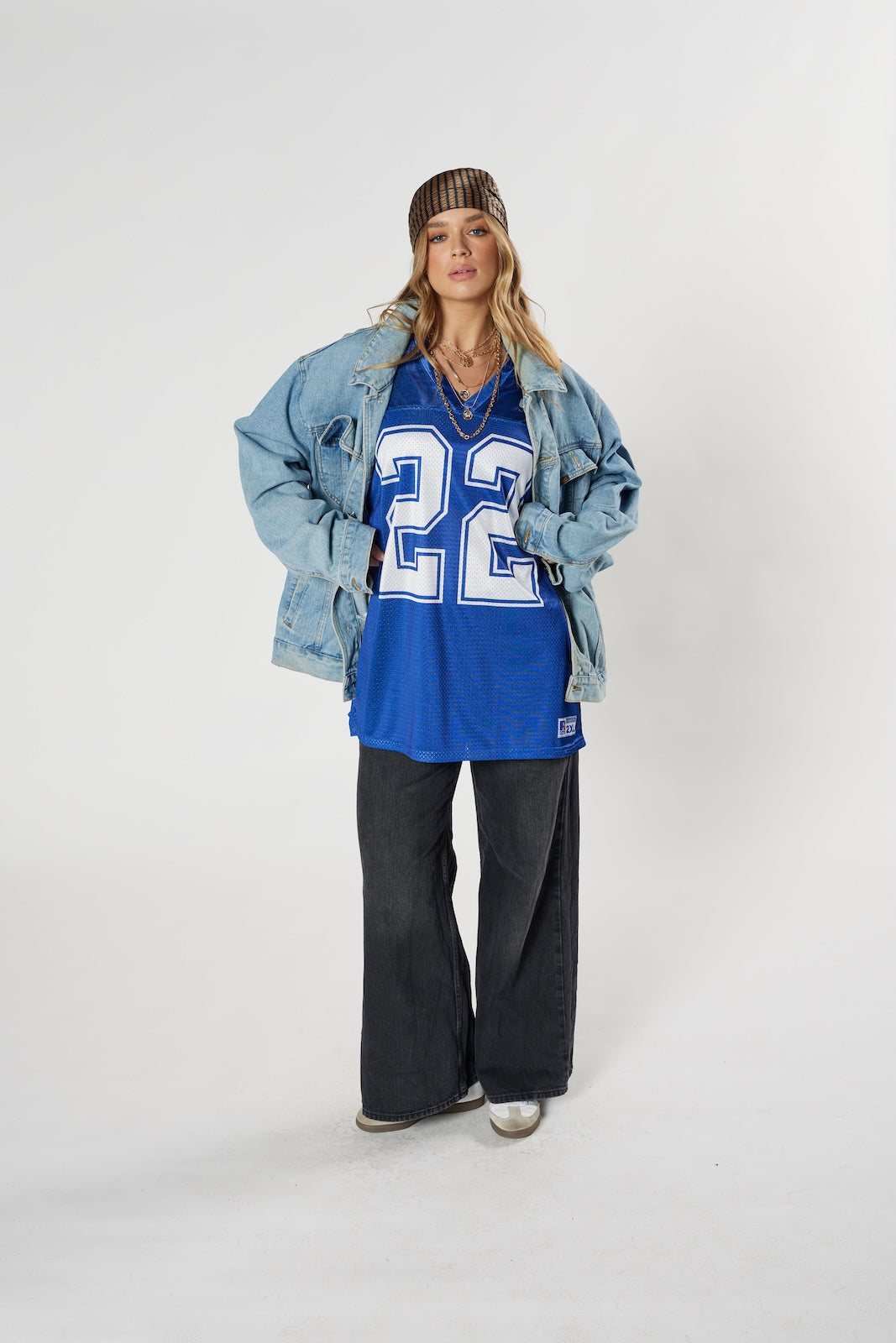 Blue Gaylor Nation Football Jersey #22