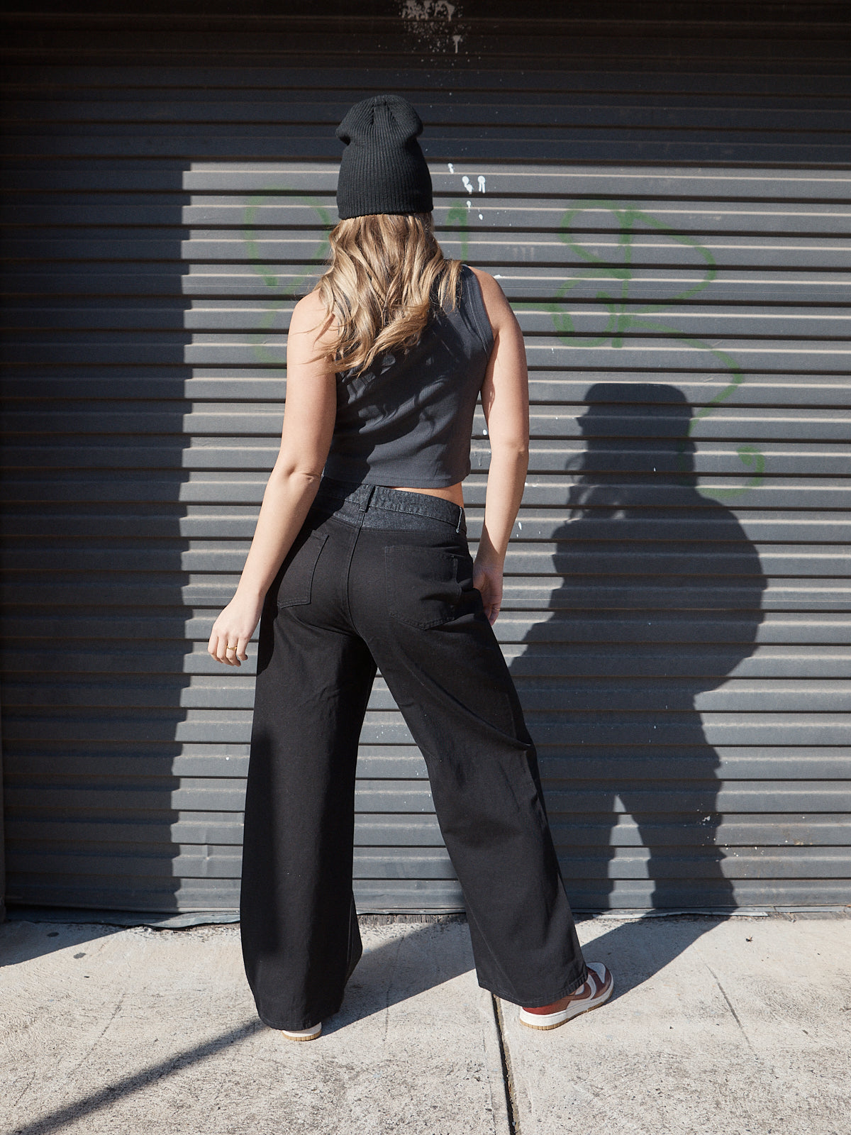 Brandy Organic Rib Tank Crop - Faded Charcoal