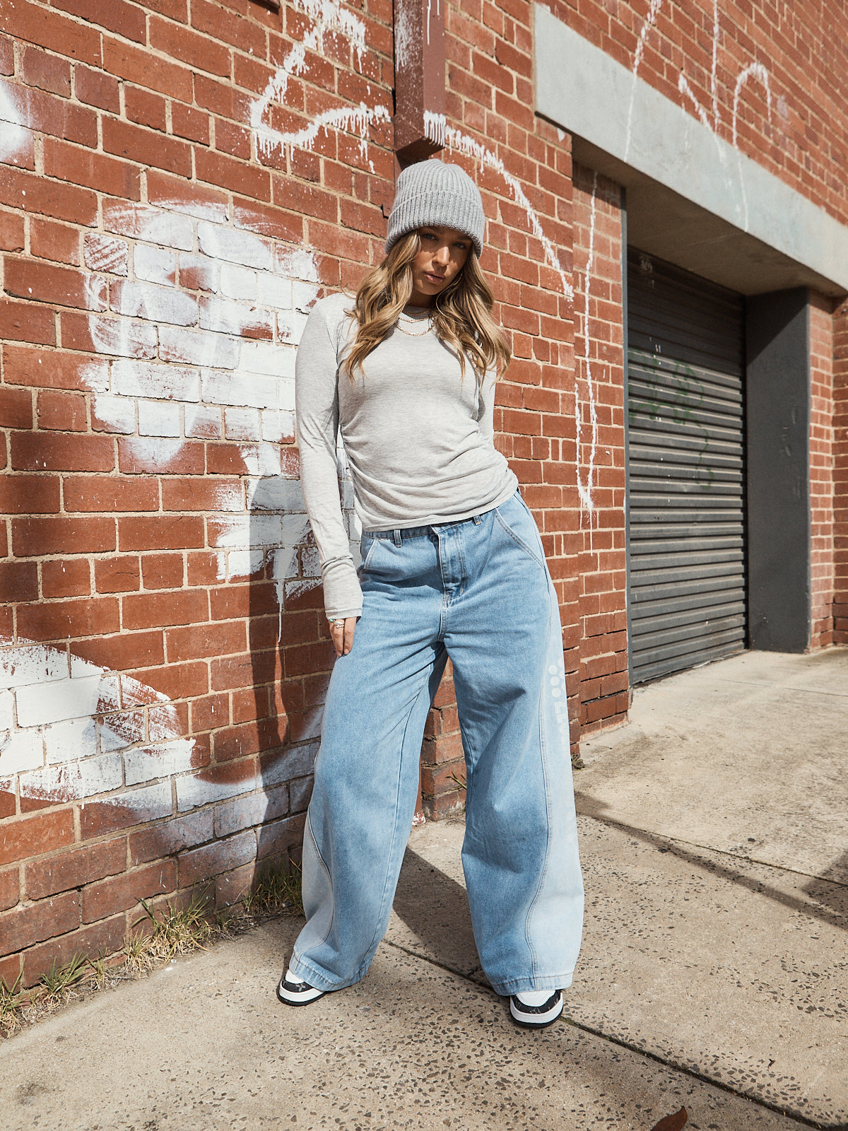 Ciara Long Sleeve Top -Grey