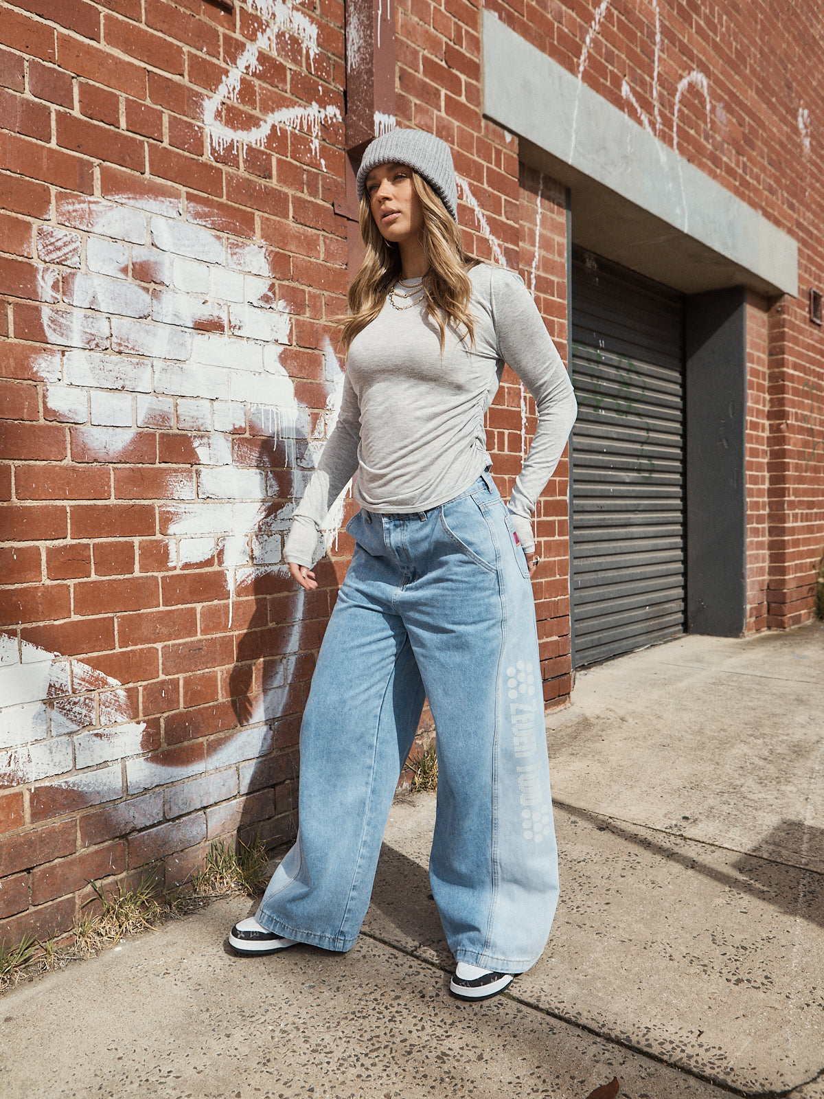 Mariah Wide-Leg Jeans – Light Wash Denim