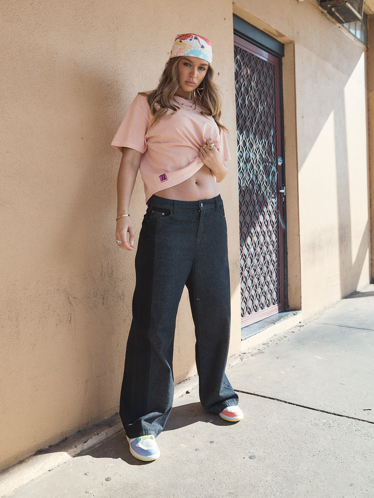 Destiny Cropped Box Tee – Peach
