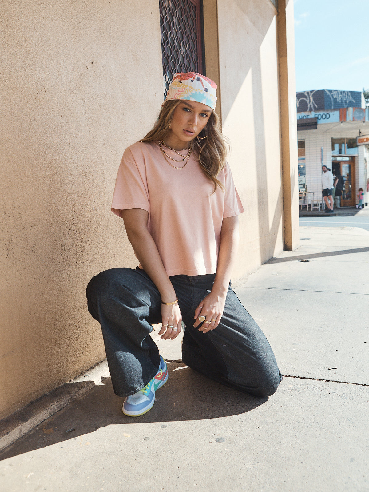 Destiny Cropped Box Tee – Peach