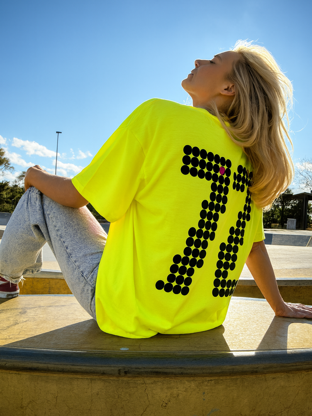 Zeven Two Unisex Neon Yellow T shirt