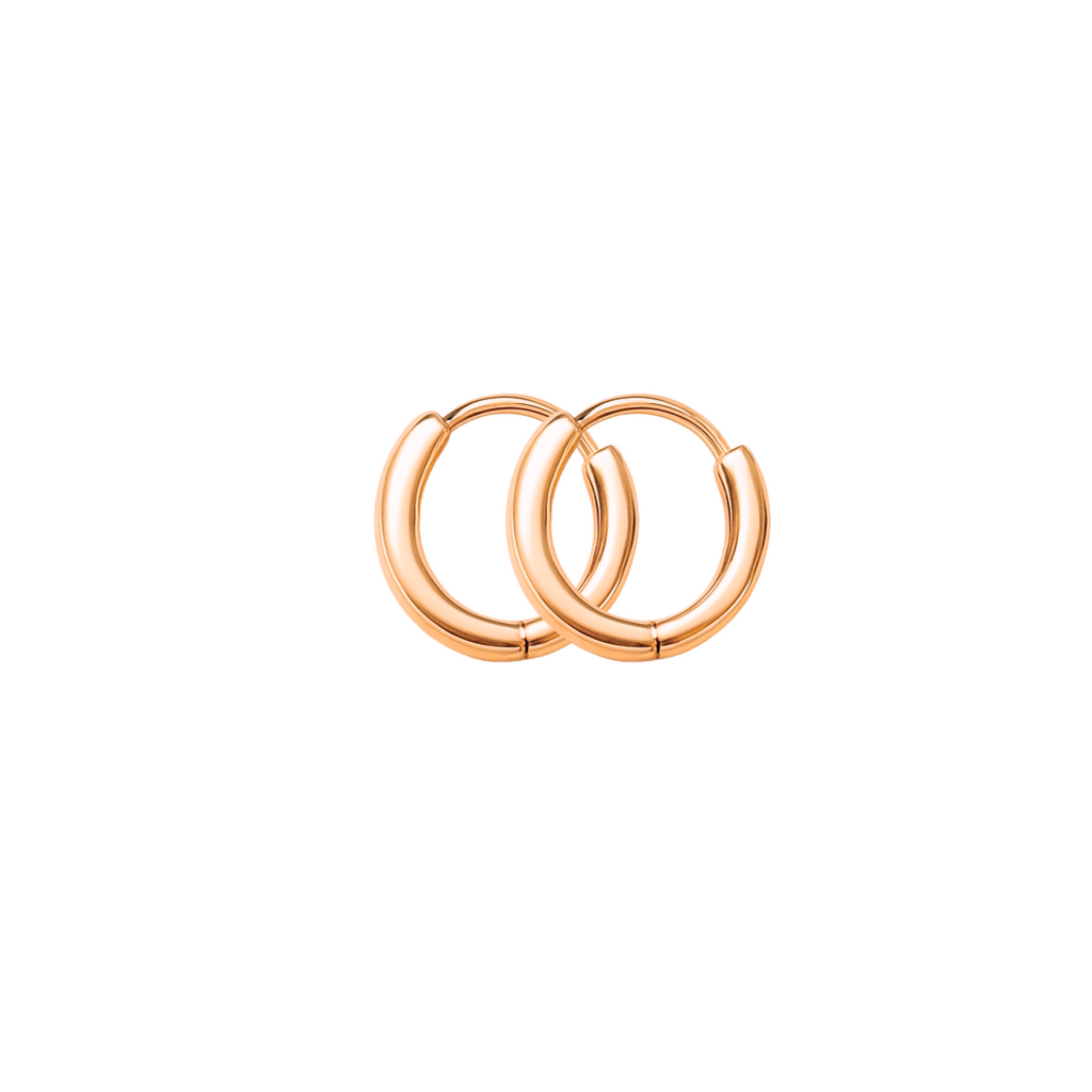 Pair of 18K gold-filled huggie hoops, tarnish resistant and nickel free