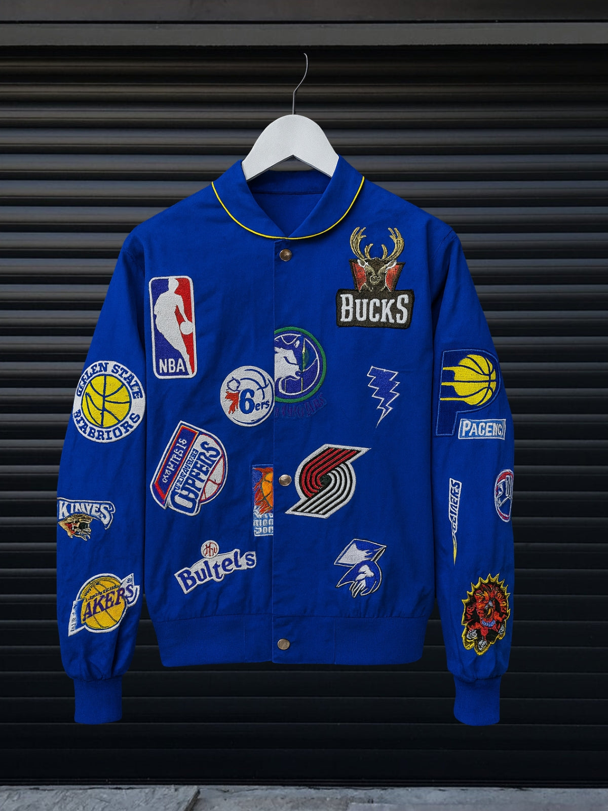 NBA Patch Jacket Collar – Royal Blue “Classic Courtside”