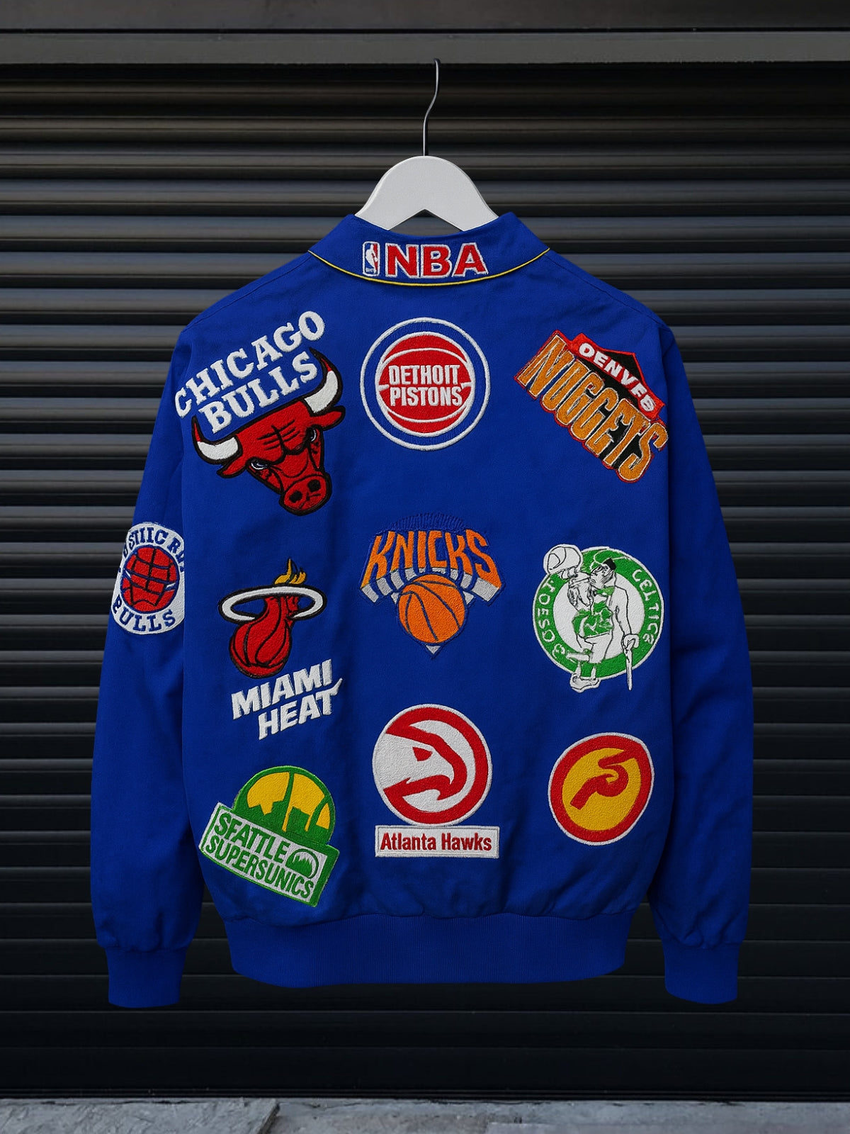 NBA Patch Jacket Collar – Royal Blue “Classic Courtside”