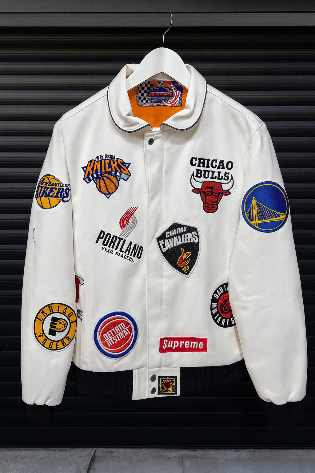 NBA Patch Jacket Collar – White Nike tick