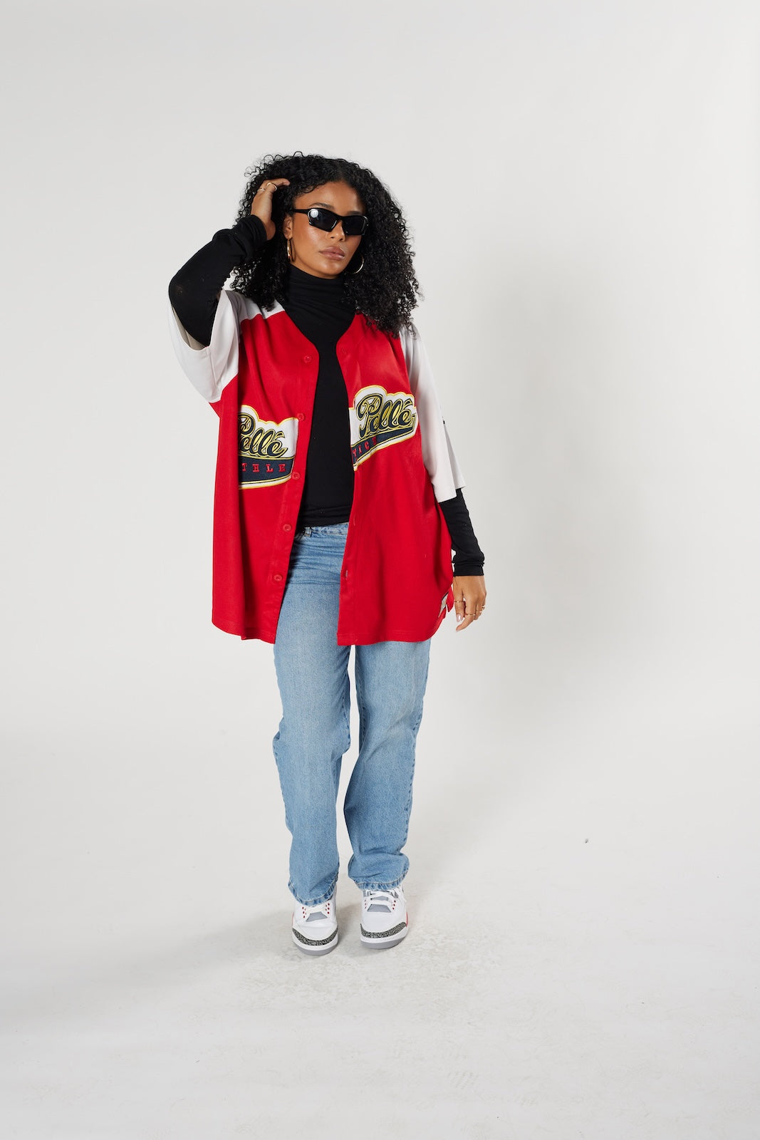 Pelle Pelle vintage jersey red white hip-hop streetwear iconic brand authentic
