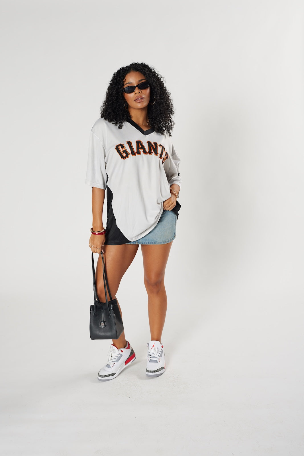 San Francisco Giants MLB baseball jersey grey V-neck black orange vintage authentic
