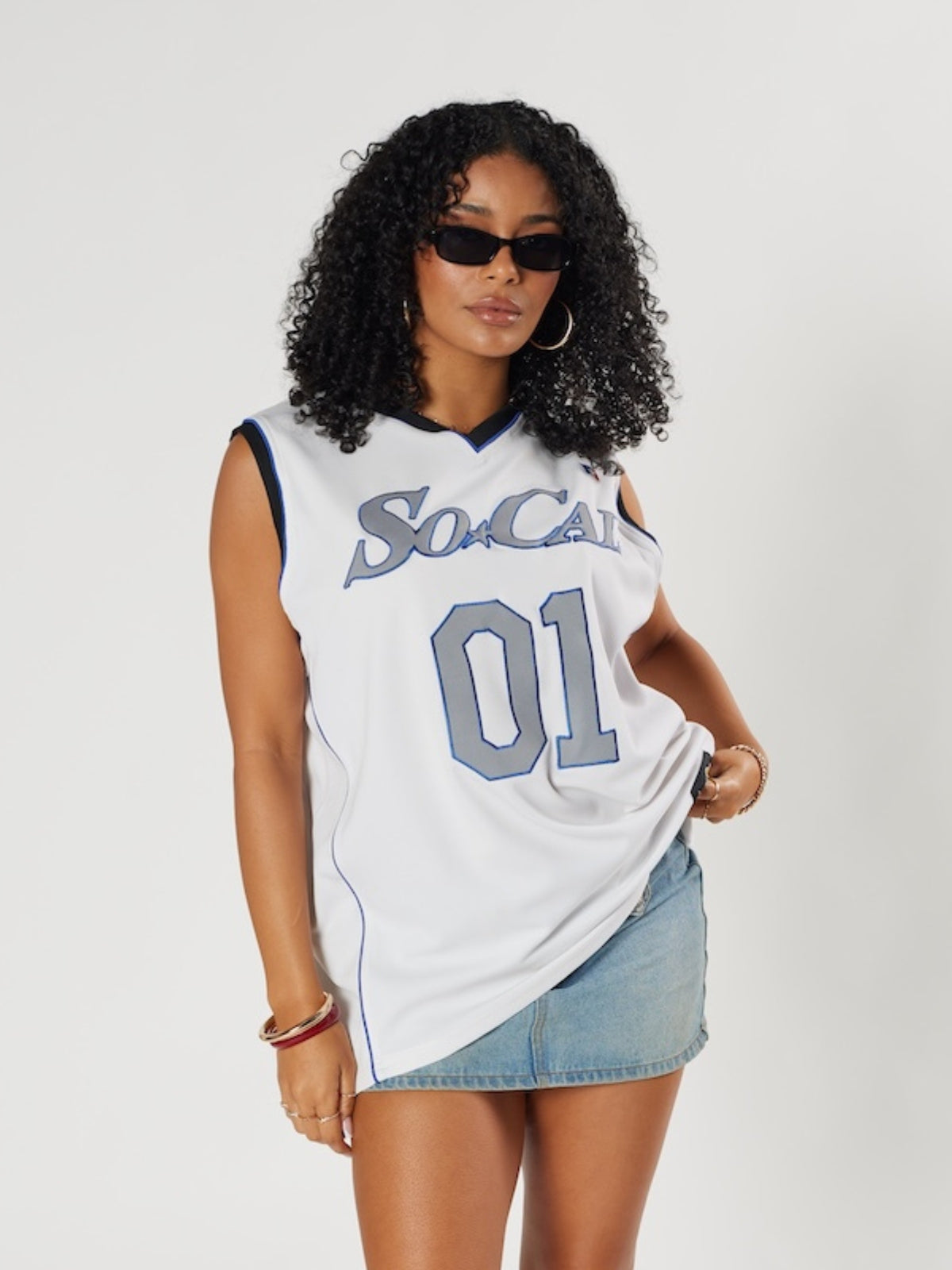 SoCal 01 White Basketball Jersey - West Coast Streetwear Style