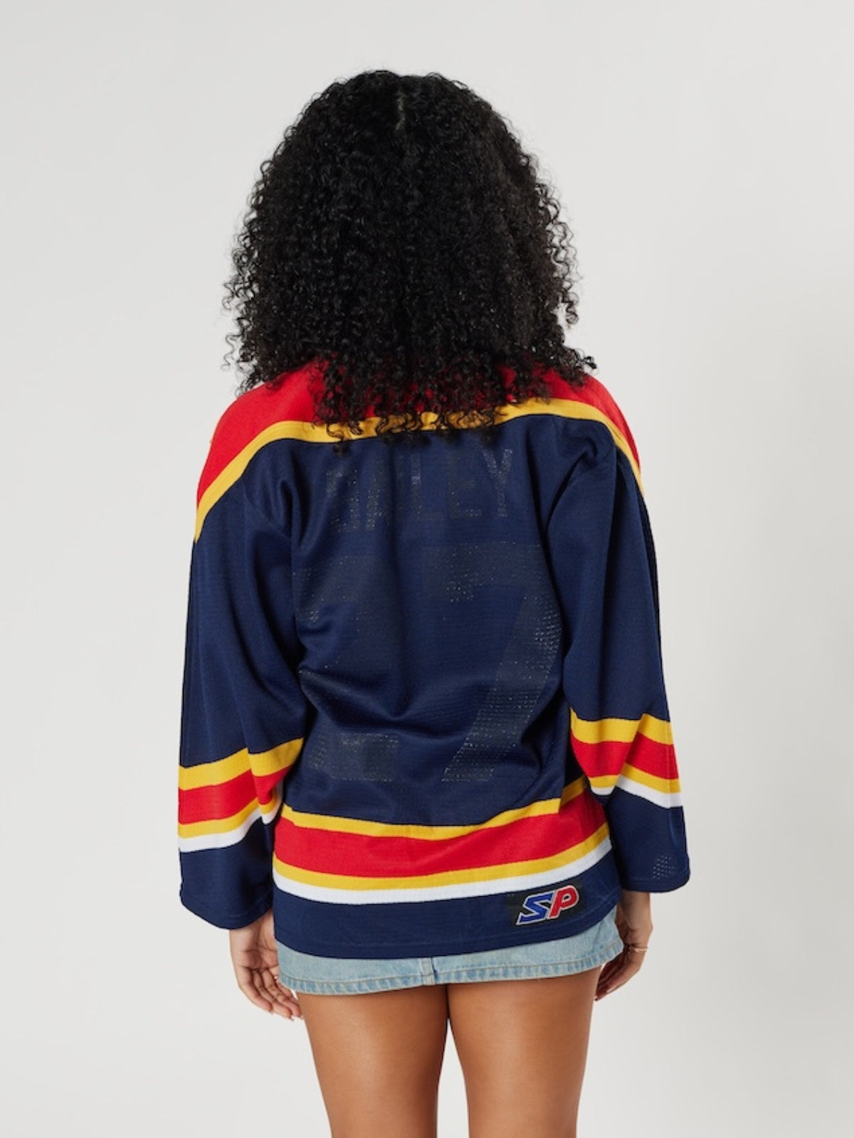 Vintage Team Florida Hockey Jersey - Navy with Red & Gold 90s Style