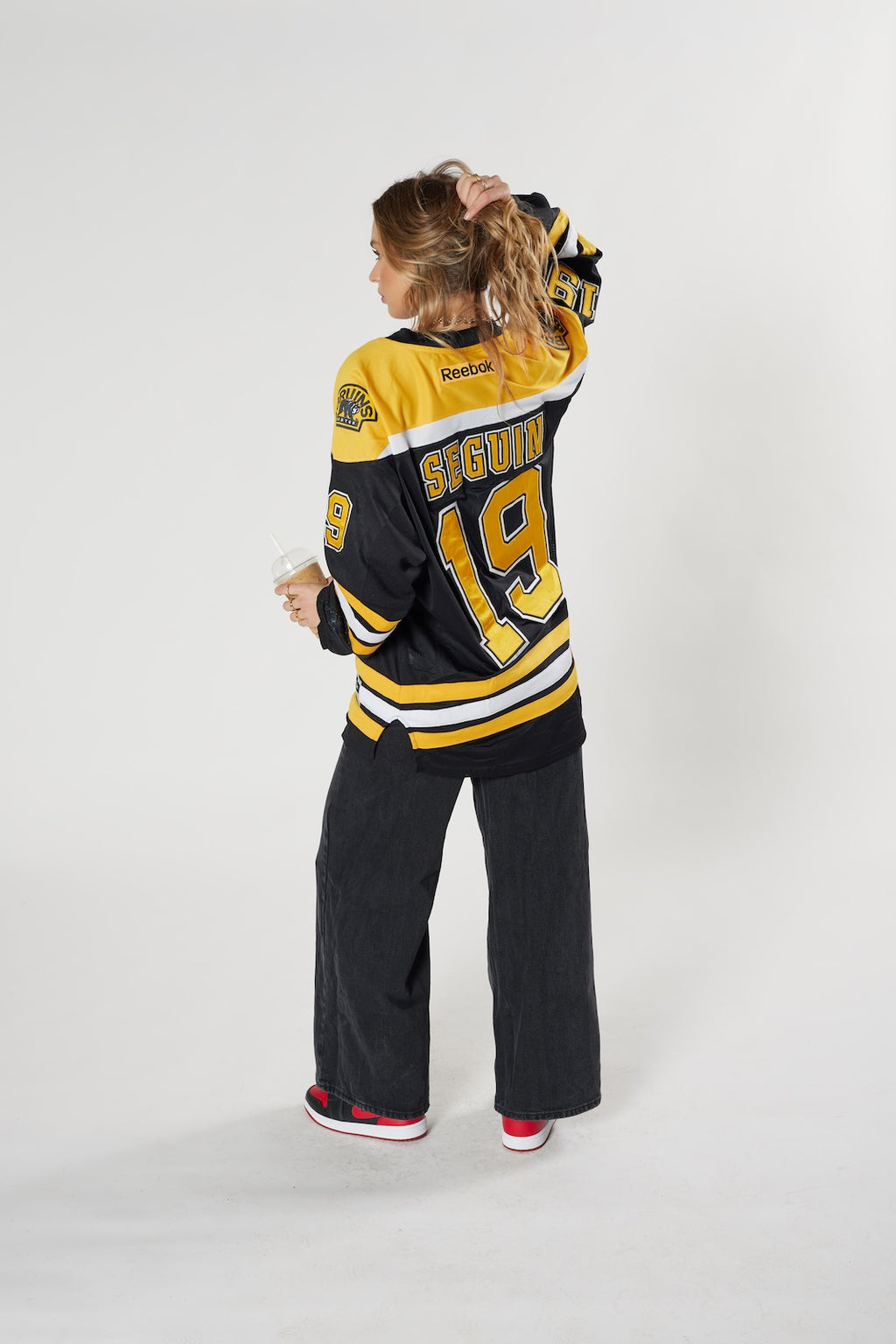 Tyler Seguin Boston Bruins #19 NHL hockey jersey black yellow vintage authentic