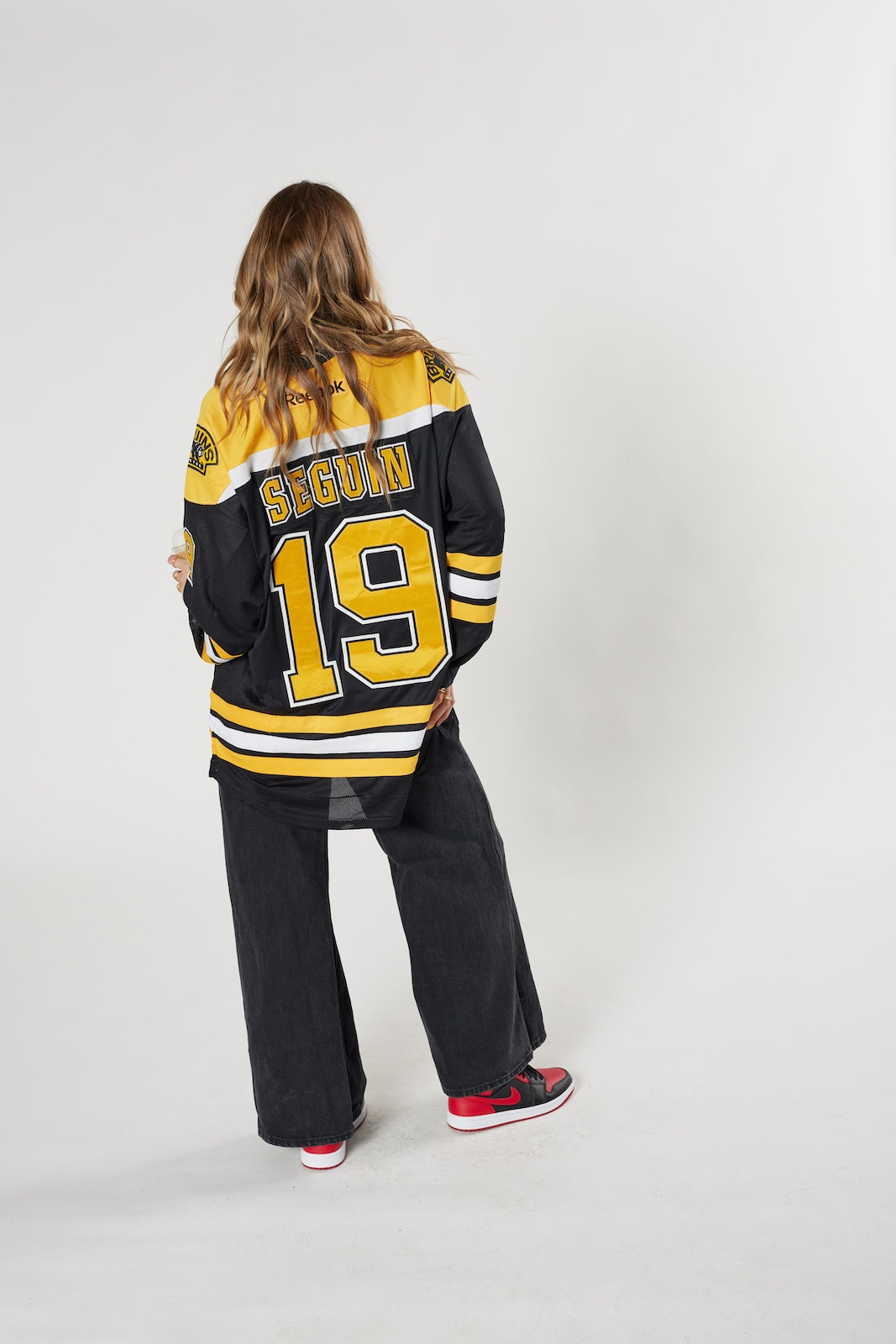 Tyler Seguin Boston Bruins #19 NHL hockey jersey black yellow vintage authentic