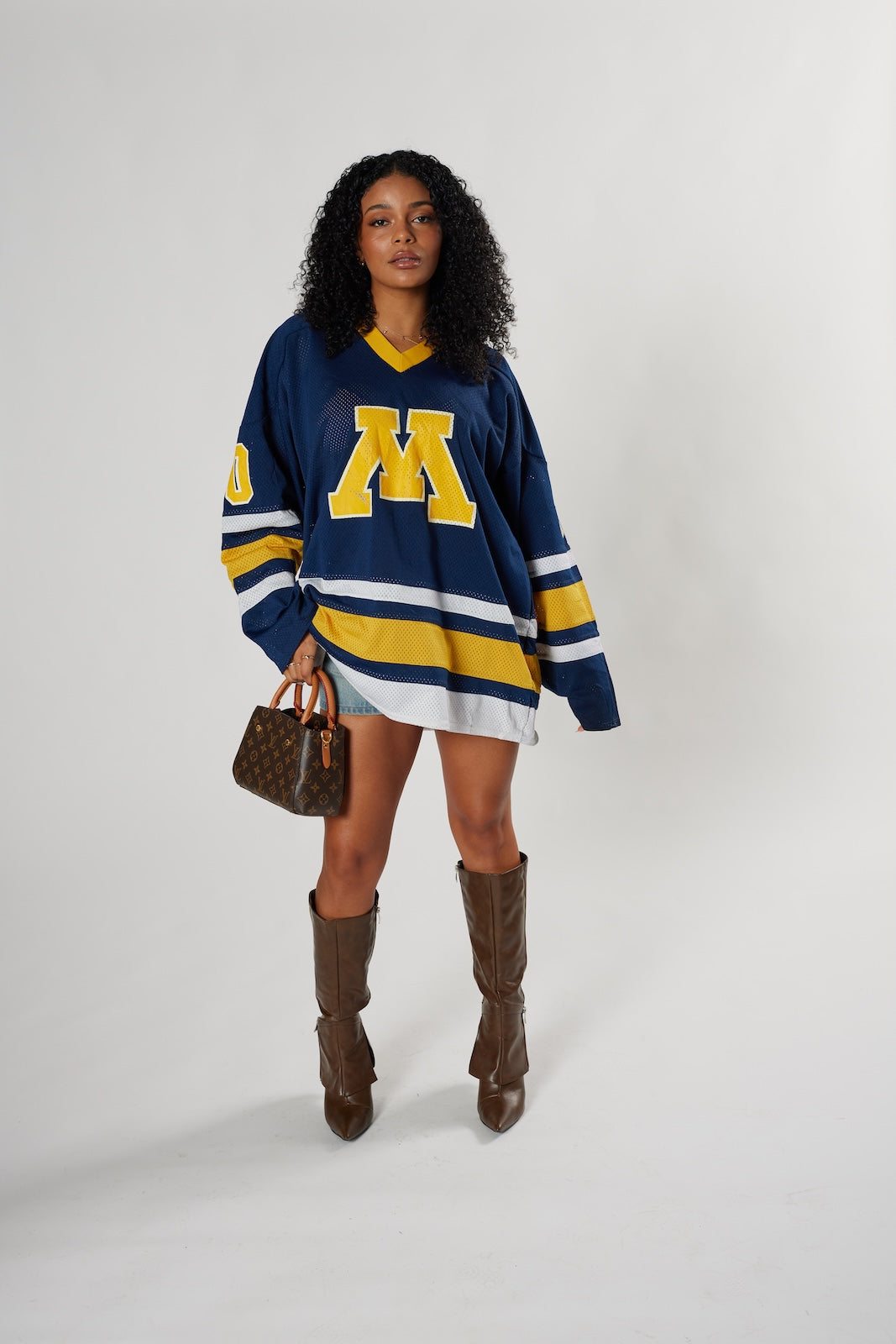 Team Florida hockey jersey navy gold vintage 90s style authentic