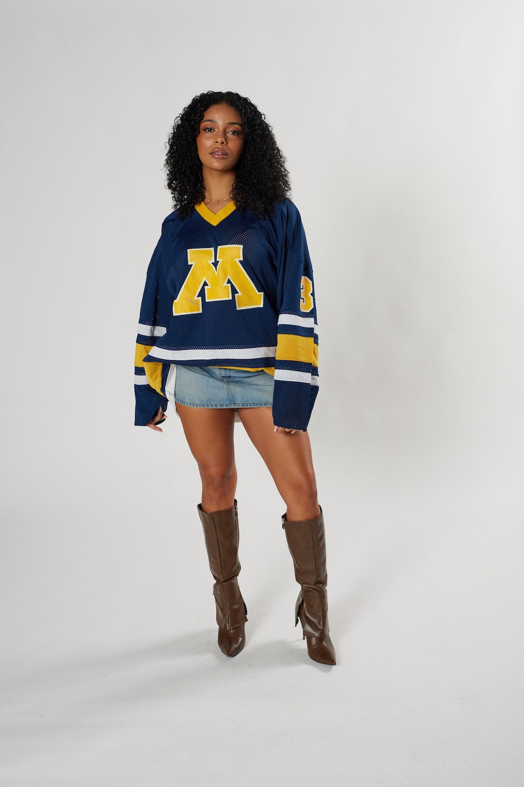 Team Florida hockey jersey navy gold vintage 90s style authentic