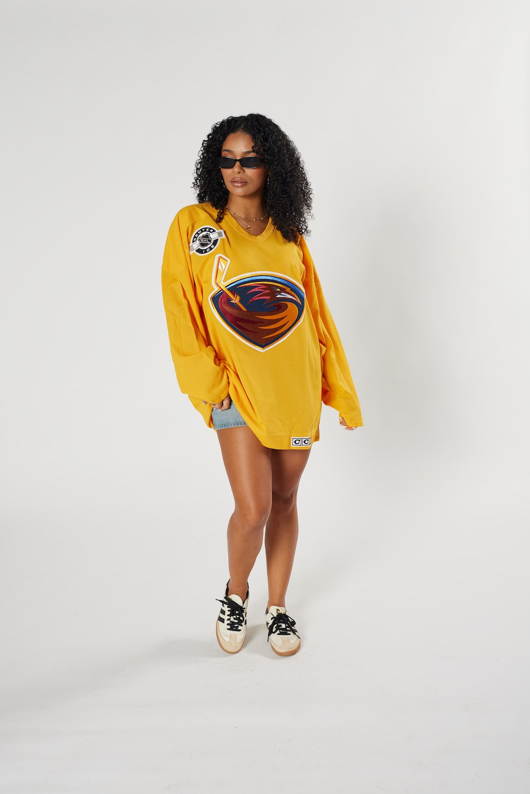 Atlanta Thrashers Bud Light promotional jersey gold NHL vintage rare collectible