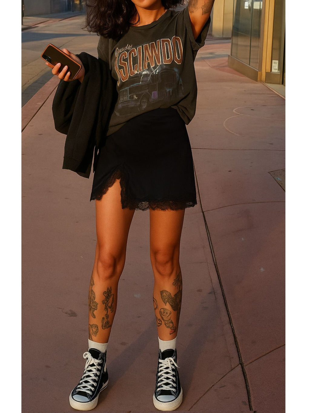 Missy Lace Skirt - Black